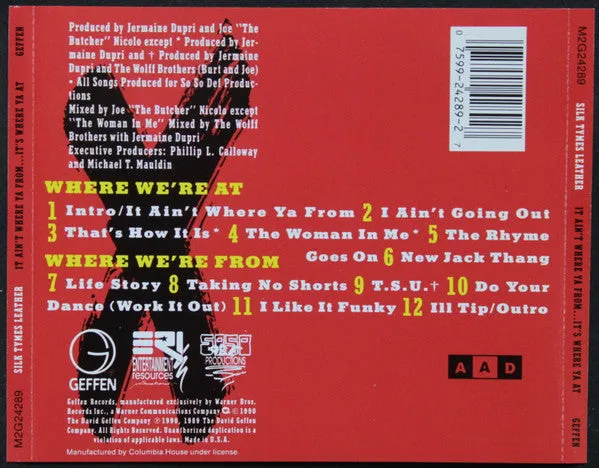 Silk Tymes Leather It Ain’t Where Ya From CD club VG+ pop rap