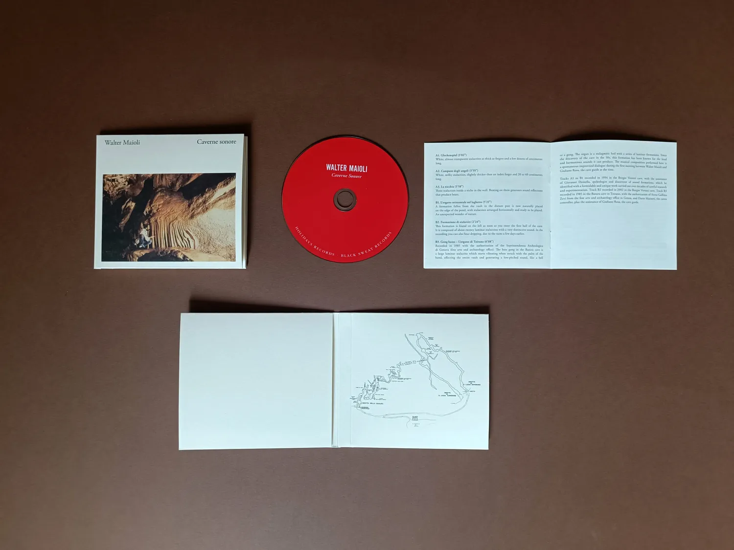 Black Sweat Walter Maioli Caverne Sonore Vinile LP litofoni