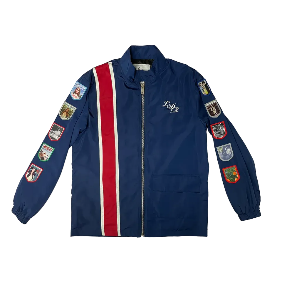 Lana Del Rey Racing Jacket giacca racing navy patches