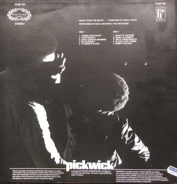 Mack Browne Shaft Music From Movie LP VG+ soul