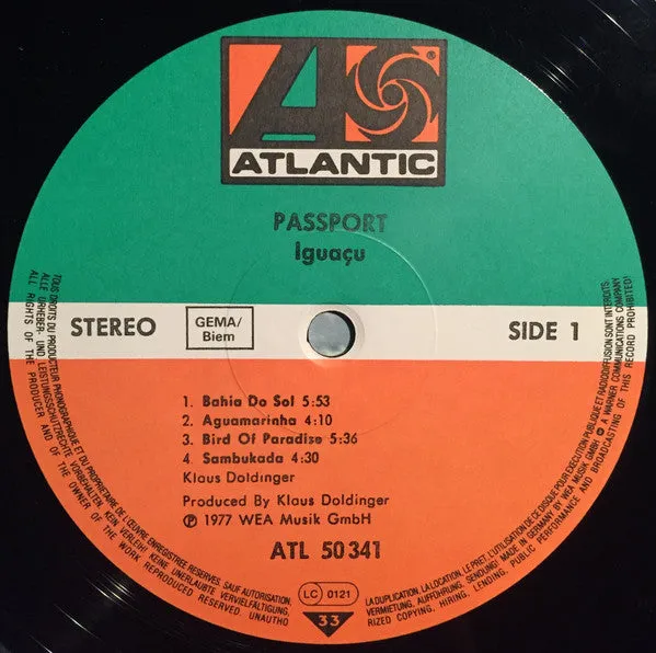 Passport Iguacu LP ristampa vinile usato NM jazz funk