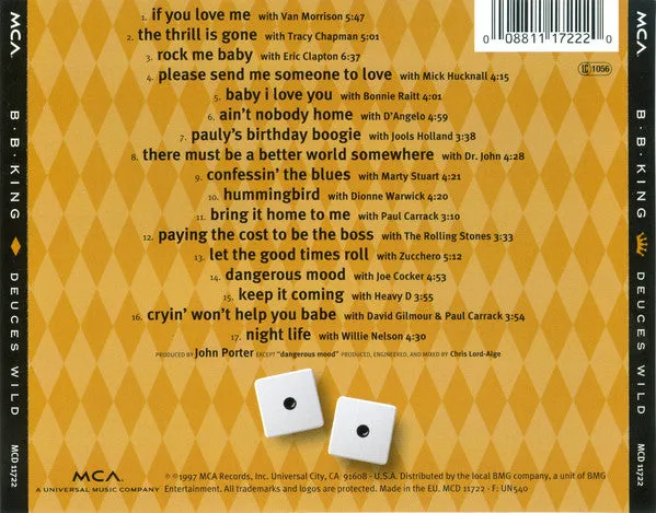 B.B. King Deuces Wild CD album duetti blues usato