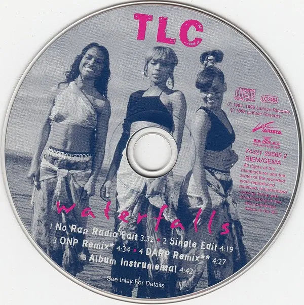 TLC Waterfalls CD singolo 5 brani VG+