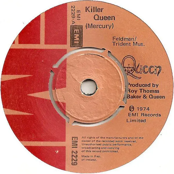 Queen Killer Queen vinile 7" singolo classic rock
