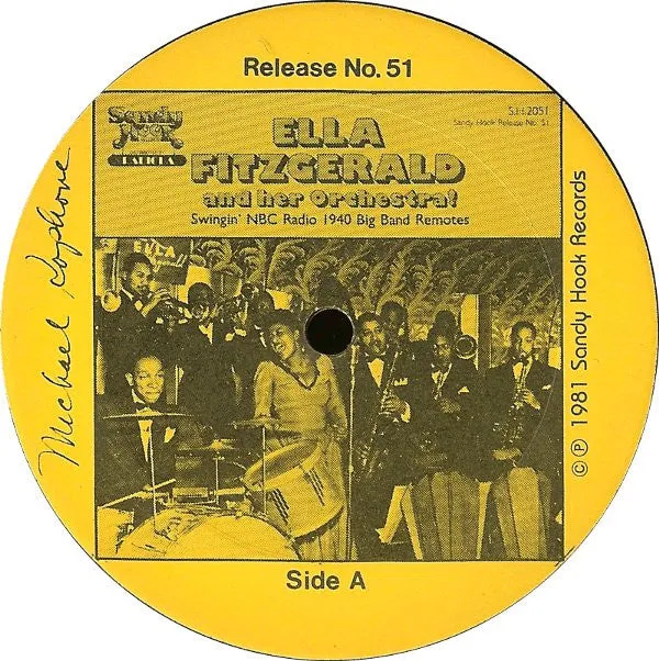 Ella Fitzgerald Swingin NBC Radio 1940 LP vinile big band swing