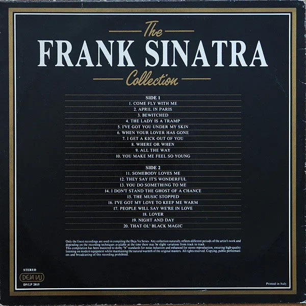 Frank Sinatra The Frank Sinatra Collection LP compilation 1984
