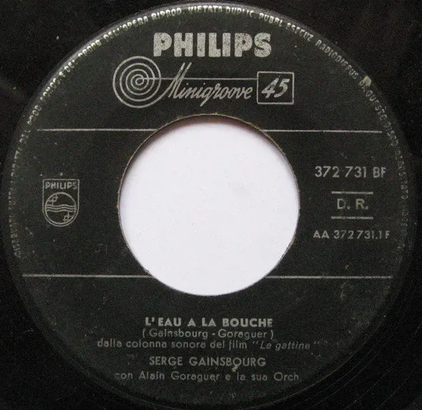 Gainsbourg Goraguer Eau Bouche 7" Judith