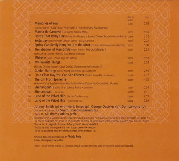 Johnny Smith Johnny Smith CD album limited cool jazz