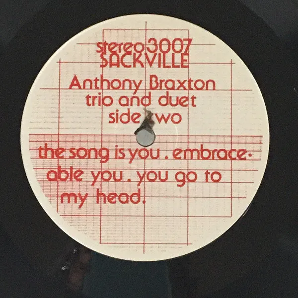 Anthony Braxton Trio and Duet LP usato VG+