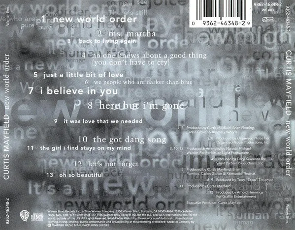 Curtis Mayfield New World Order CD album soul 1996