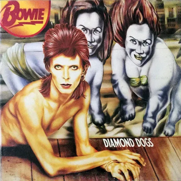 Bowie Diamond Dogs LP ristampa glam usato