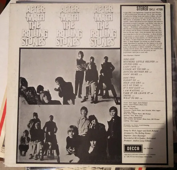 Rolling Stones Aftermath LP vinile ristampa blues rock