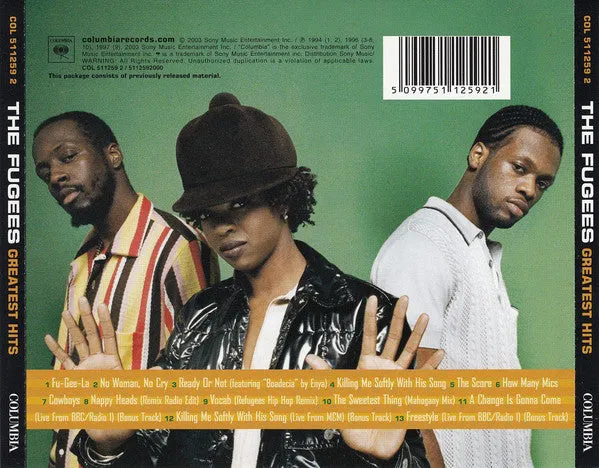 Fugees Greatest Hits CD compilation hip hop soul