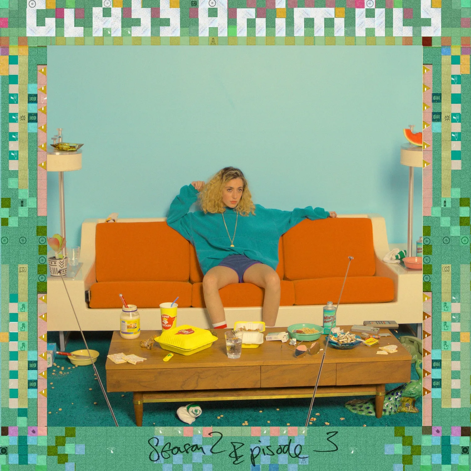Glass Animals felpa ricamata cotone organico manica