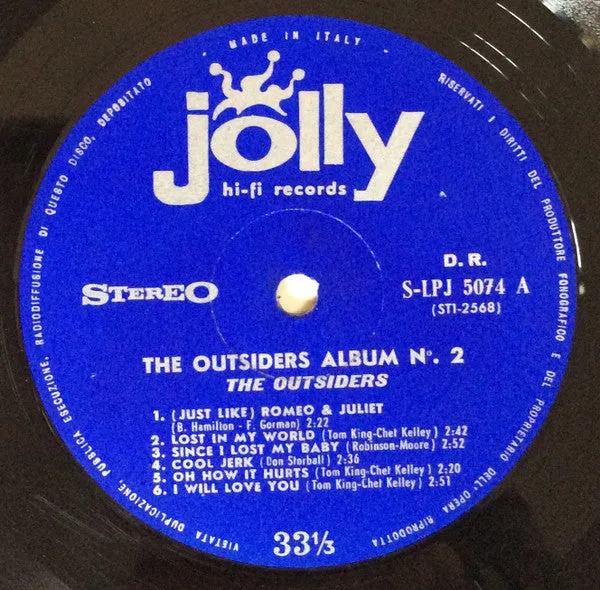 Outsiders Album #2 LP vinile usato rock anni 60