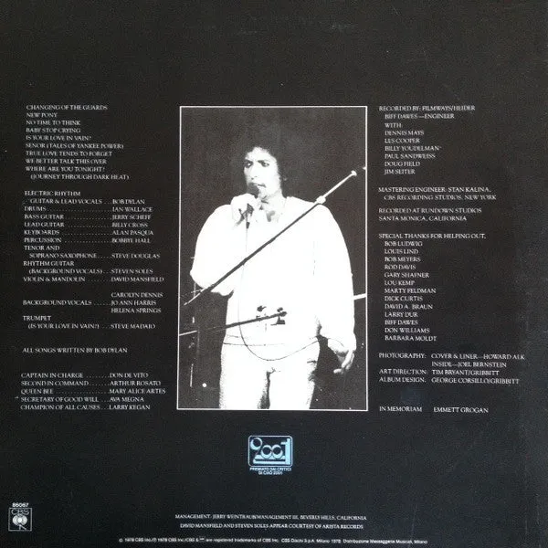 Bob Dylan Street-Legal vinile LP pressaggio Italia 1978