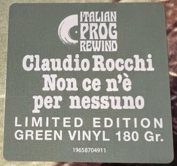 Claudio Rocchi Non Ce N'è Per Nessuno LP verde Ltd Mint