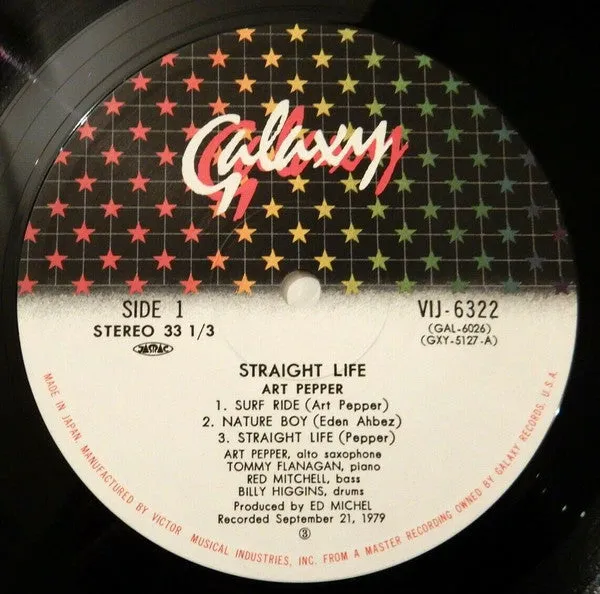 Art Pepper Straight Life LP vinile Giappone 1980