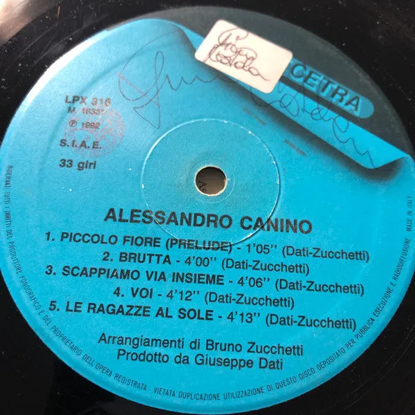 Alessandro Canino LP Album 1992 pop ballad vinile usato