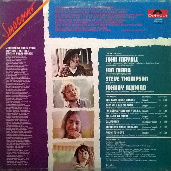 John Mayall The Turning Point LP ristampa live NM