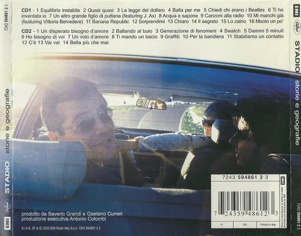 Stadio Storie E Geografie 2xCD compilation pop rock