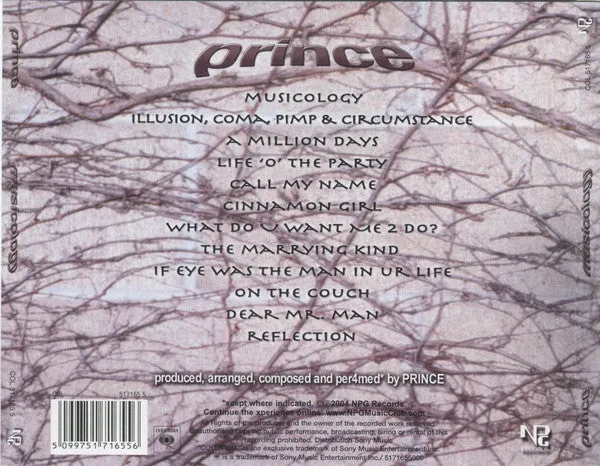 Prince Musicology CD album jewel case VG+