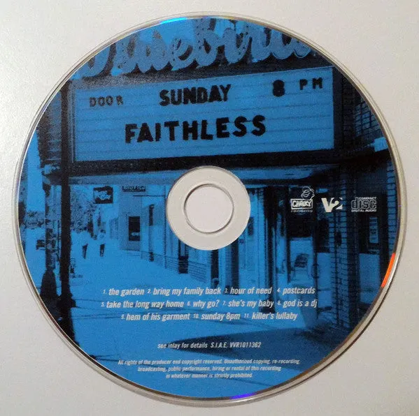 Faithless Saturday 3AM Sunday 8PM doppio CD remix