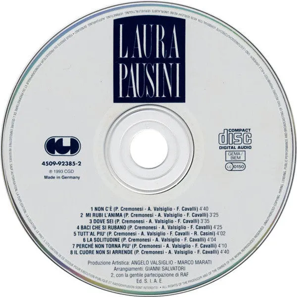 Laura Pausini Laura Pausini CD album prima stampa 1993 mint