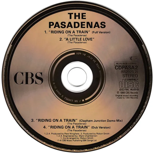 Pasadenas Riding On A Train CD singolo 1988 4 brani soul