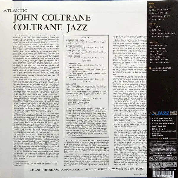 John Coltrane Coltrane Jazz LP mono ristampa