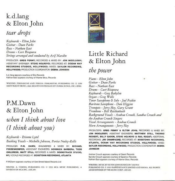 Elton John Duets CD NM pop rock duetti