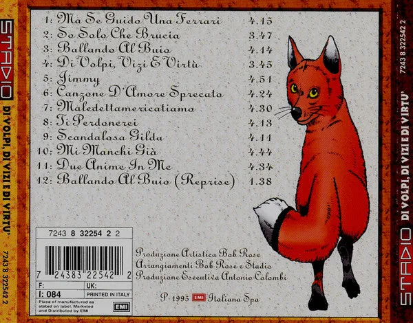 Stadio Di Volpi Di Vizi E Di Virtù CD album 1995
