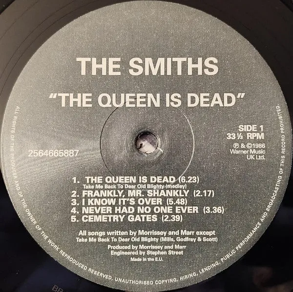 The Smiths The Queen Is Dead vinile LP gatefold 2012