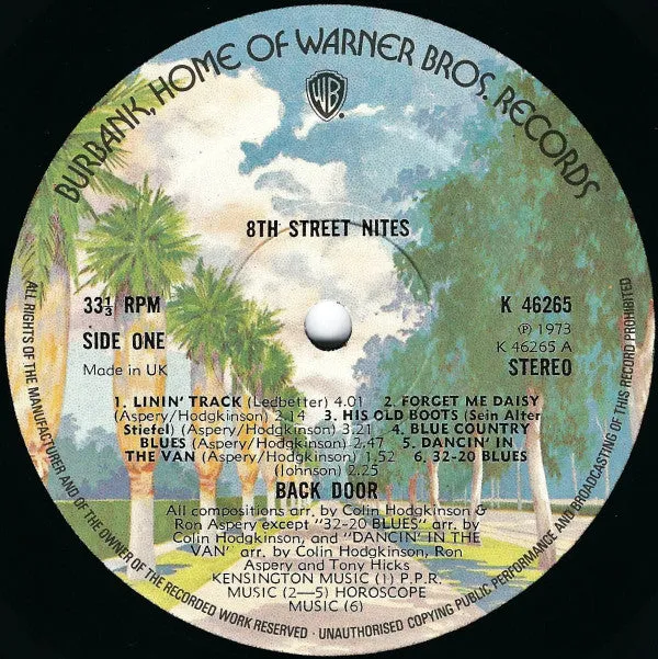 Back Door 8th Street Nites vinile LP Gat NM