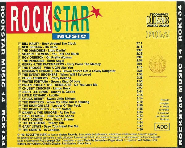Various Rockstar Music 14 CD compilation rock and roll
