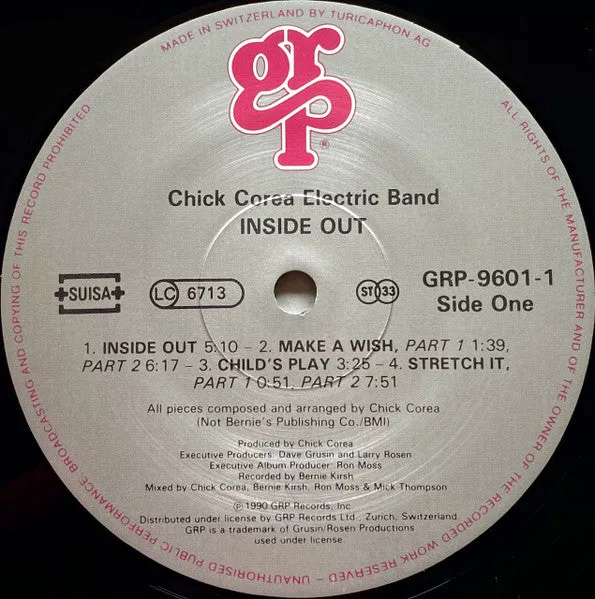 Chick Corea Elektric Band Inside Out vinile LP fusion NM