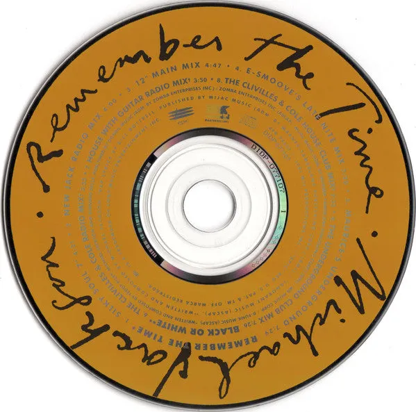 Michael Jackson Remember The Time CD maxi singolo USA