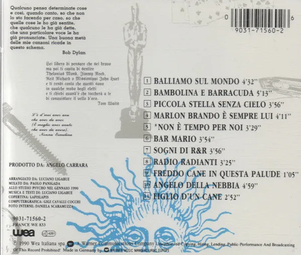 Ligabue CD album 1990 usato VG+ esordio