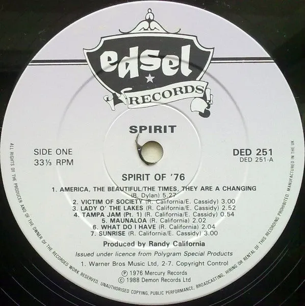 Spirit Spirit Of '76 doppio vinile 2LP ristampa psych-rock
