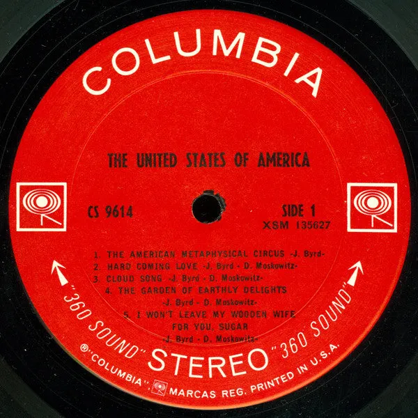 The United States Of America vinile LP 1968 USA