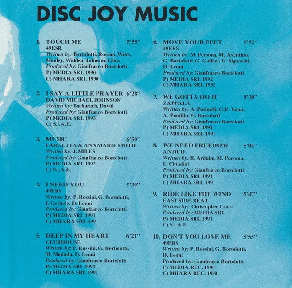 Various Disc Joy Music Opel Corsa Joy CD promo house