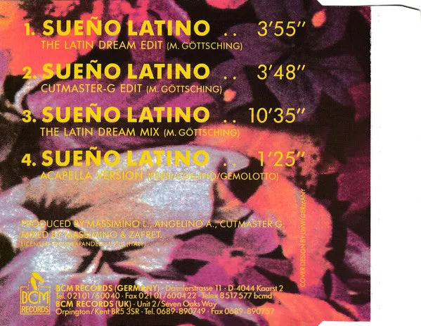 Sueño Latino Latin Dream CD maxi italo house