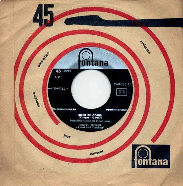 Philippe-Gérard Cha-Cha Du Coeur 45 giri 7" latin 1960