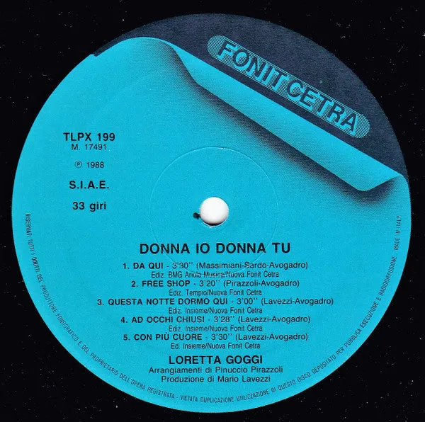 Loretta Goggi Donna Io Donna Tu LP usato pop
