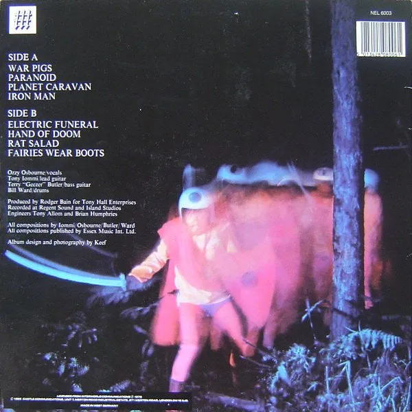 Black Sabbath Paranoid LP ristampa tedesca VG+ metal