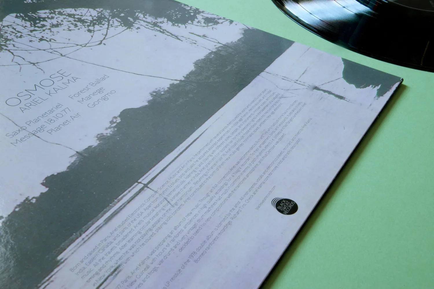 Black Sweat Ariel Kalma Osmose vinile LP ambient