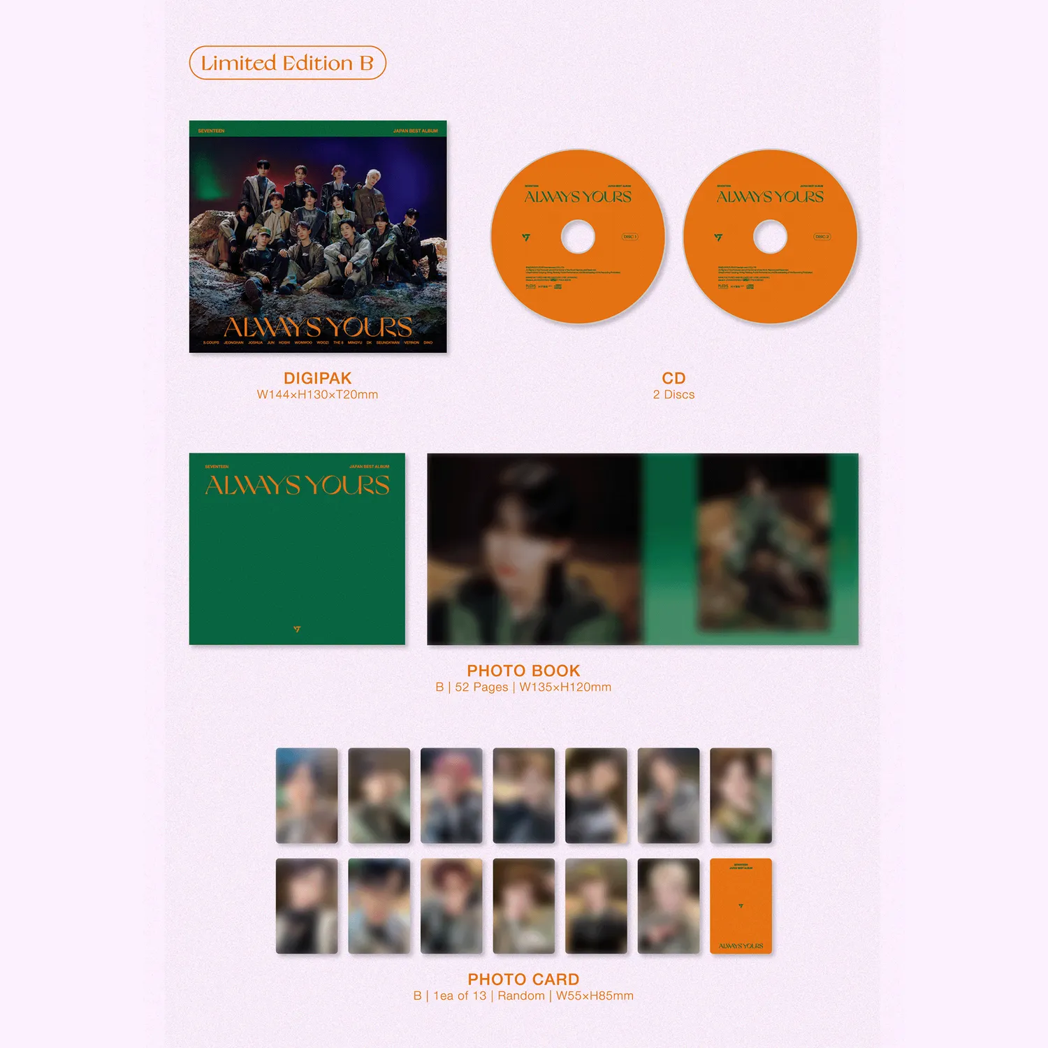 Seventeen Always Yours Limited Edition B CD 2CD + photobook