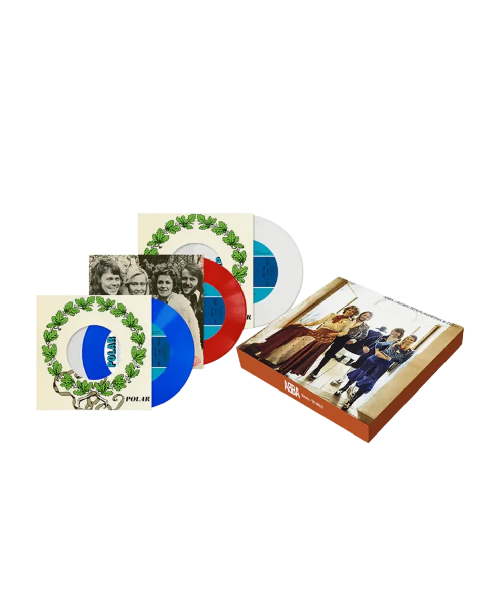 ABBA Waterloo The Singles 50th Anniversary box 3x7" colorati