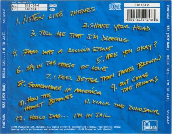 Was Not Was Hello Dad I'm In Jail CD compilation funk