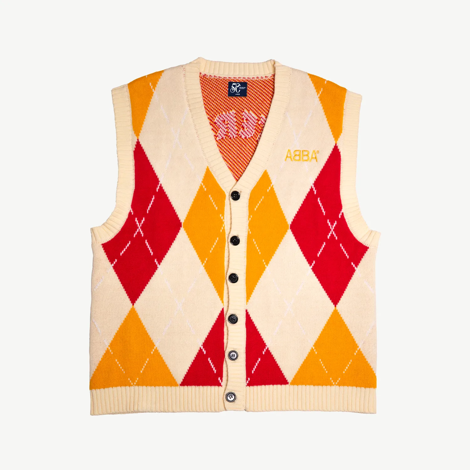 ABBA Waterloo Gilet Maglia Cotone Anni 70